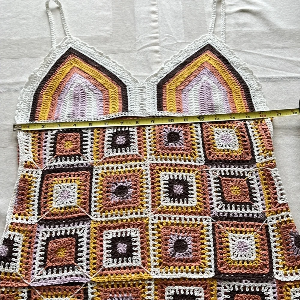 Multicolor Crochet Pattern Dress - Picture 3 of 6